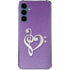 Purple Glitter Musical Heart Galaxy A35 5G Clear Case